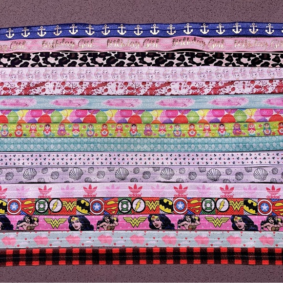 41 + Yards of Fold Over Elastic (FOE) for Crafts Hair Ties Projects - Picture 1 of 4